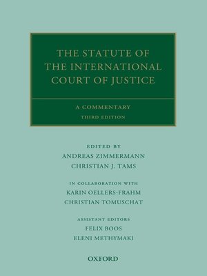 cover image of The Statute of the International Court of Justice